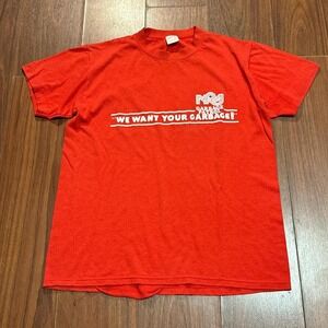 Vintage 70s Sportswear NRA Garbage Patrol Red Shirt Size Mens Medium